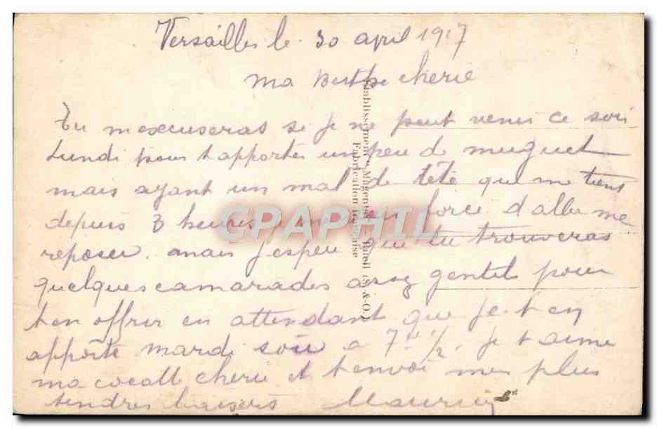 CPA Fantaisie Muguet Bonne Annee — Verso