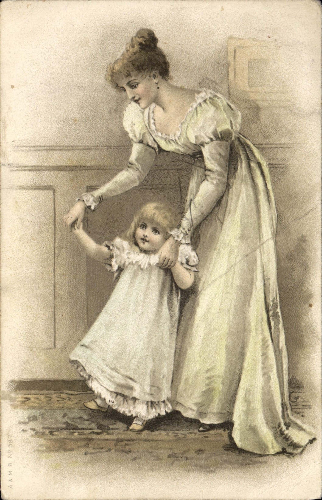CPA Fantaisie Femme Enfant