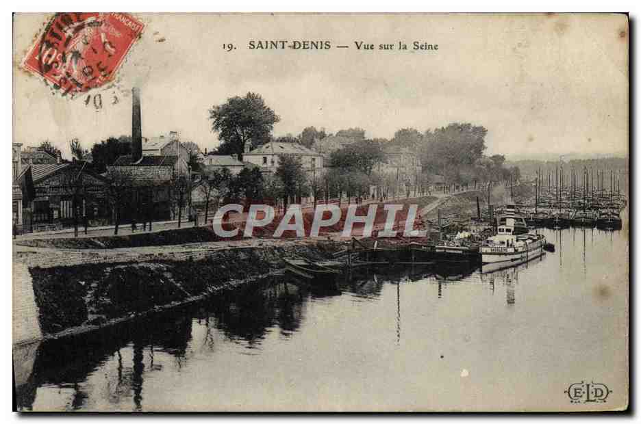 CPA Saint Denis Vue Sur la Seine