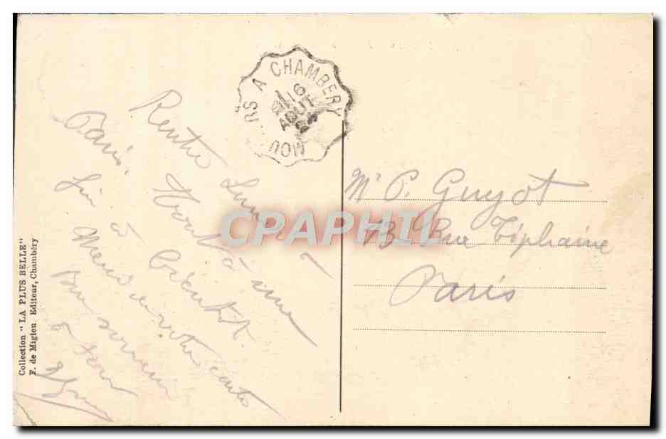 CPA Brides les Bains et le Bois de Cythere — Rückseite