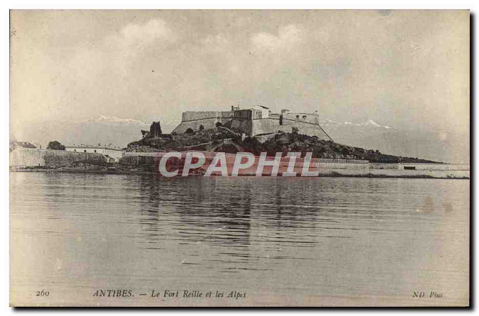 CPA Antibes Le Fort Reille et les Alpes