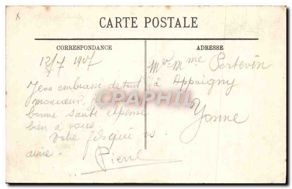CPA Belfort Le Chateau et le Lion — Verso
