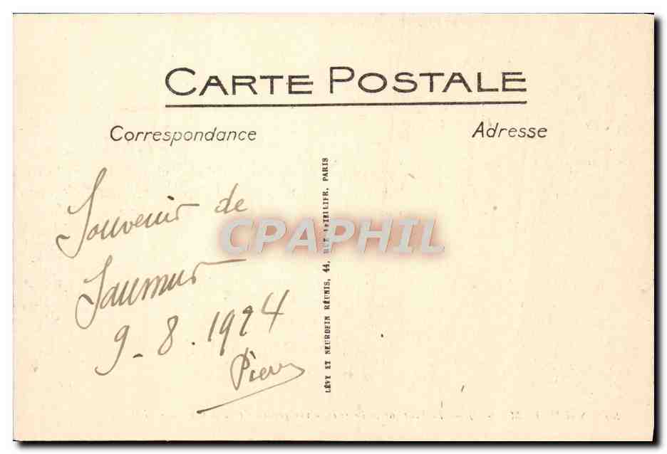 CPA Saumur Le Pont sur la Loire et la Vue Generale — Rückseite