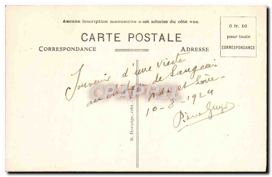 CPA Langeais Le Chateau  — Verso