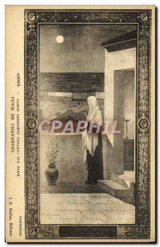 CPA Paris Sainte Genevieve Puvis De Chavannes Pantheon