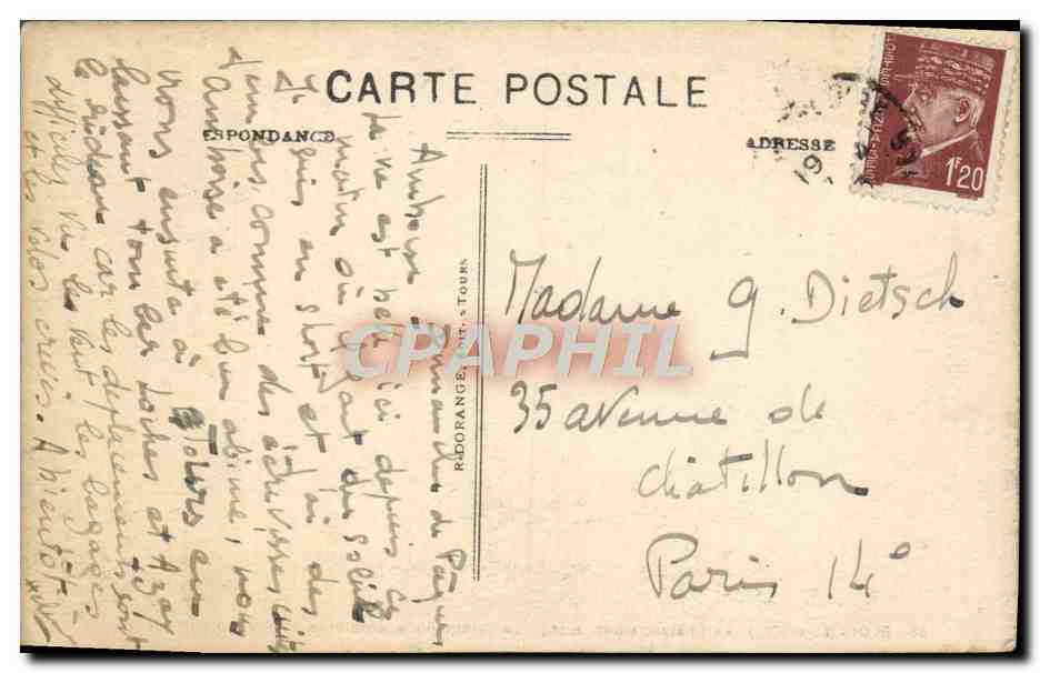CPA Blois Le Chateau La Salamandre embleme de Francois 1er — Verso