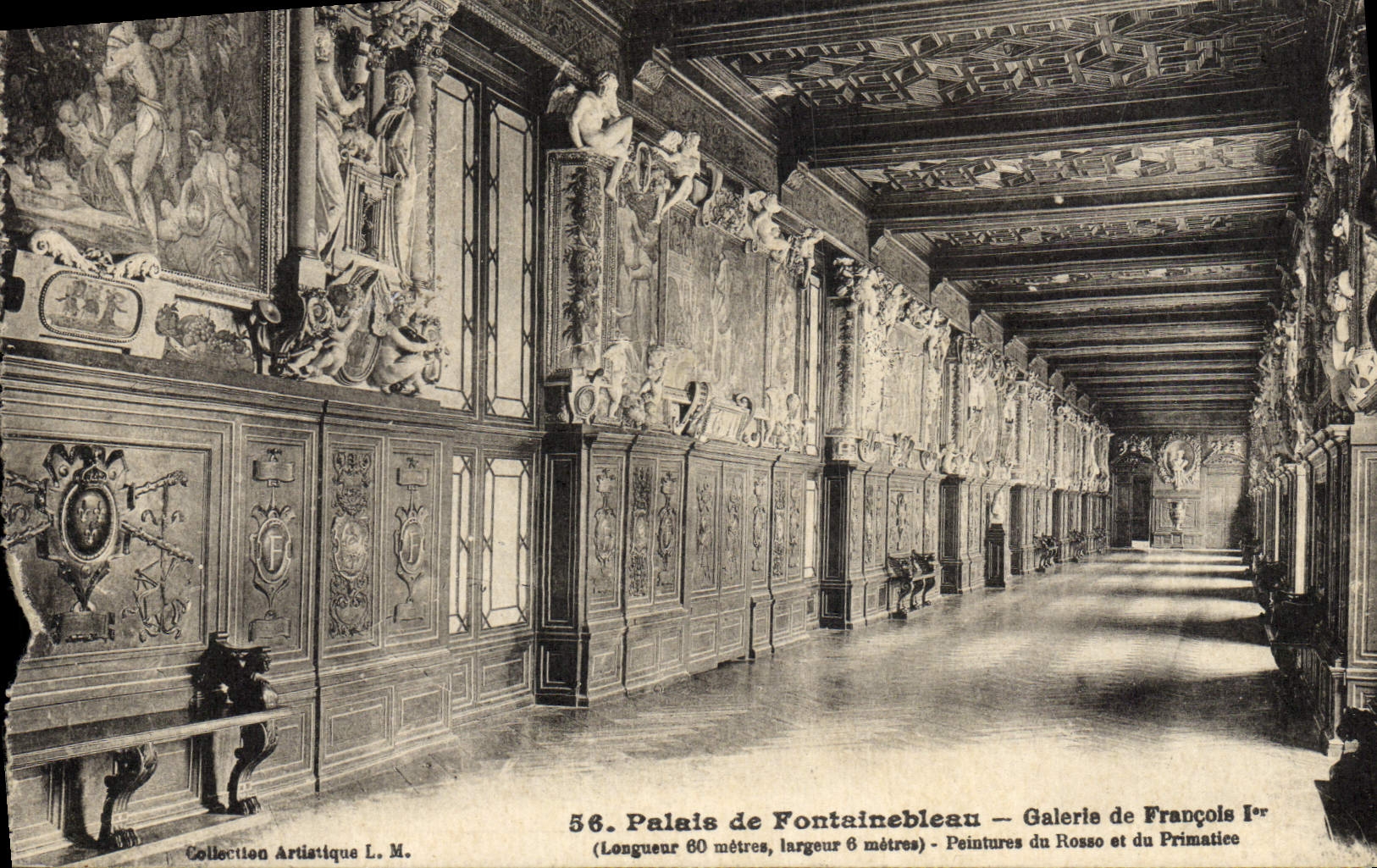 Palais de Fontainebleau — Galerie de François Ier — Peintures du Rosso et du Primatice — Collection Artistique L. M.