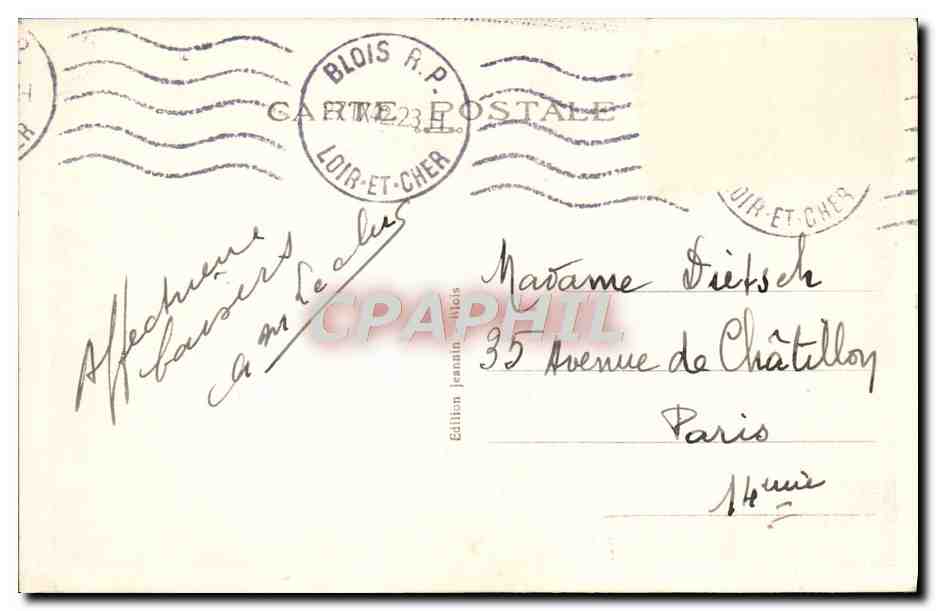 Blois (Loir-et-Cher) — Le Château — Salle des États Généraux — Édition J. Léon — Verso