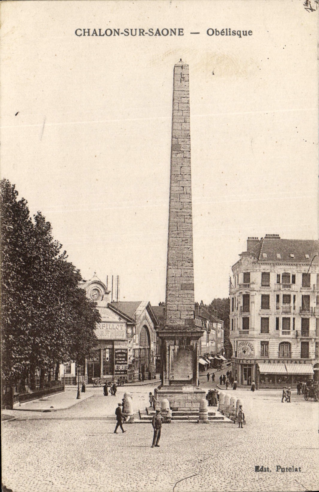 CPA Chalon Sur Saone Obelisque