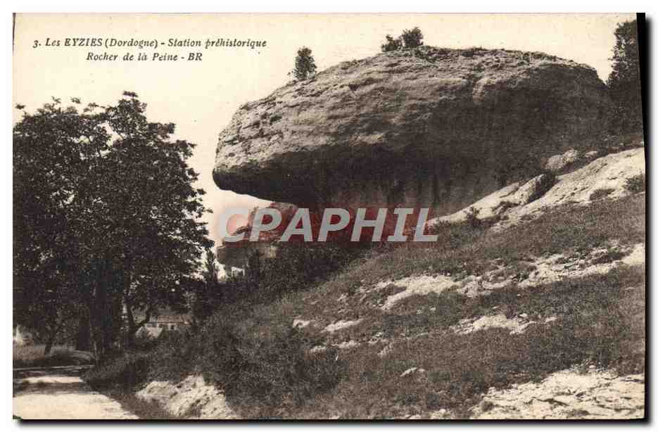 Les Eyzies (Dordogne) — Prähistorische Station — Felsen von der Peine - BR