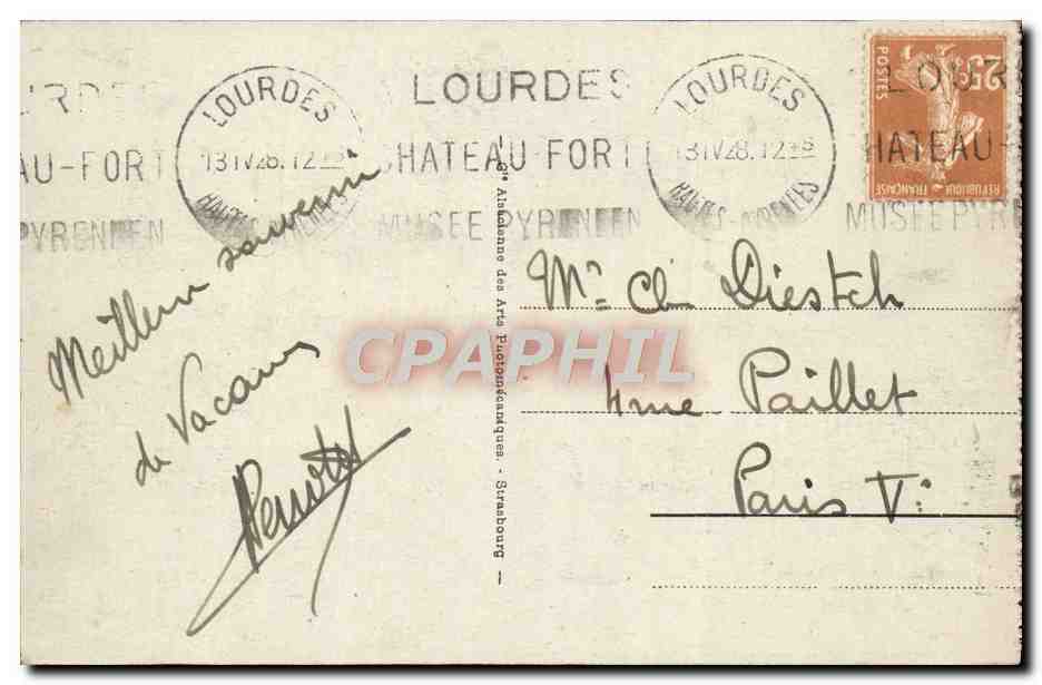 CPA Gavarnie Le Gave et le Cirque — Verso