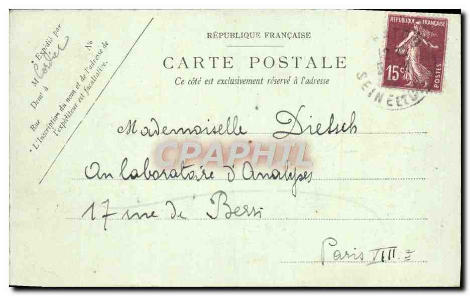 CPA Le chateau de Coutances — Rückseite