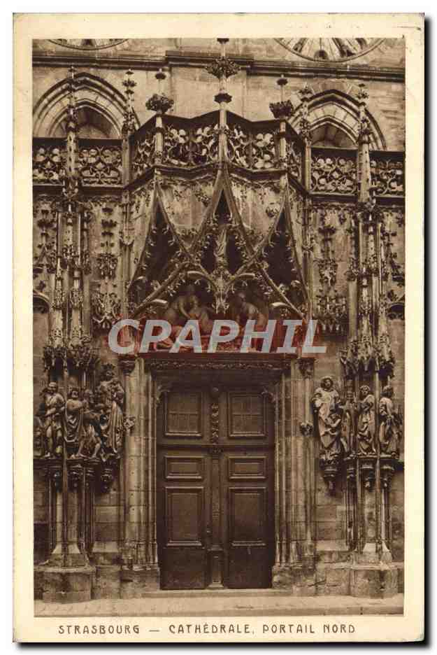 CPA Strasbourg La Cathedrale Portail Nord