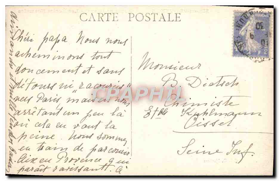 Aix-en-Provence — Fontaine Granet - Die Normal-Schulen — Sammlung G. Martinet — Rückseite