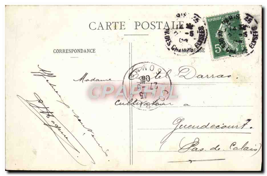 CPA Versailles Le Bassin de Neptune — Verso