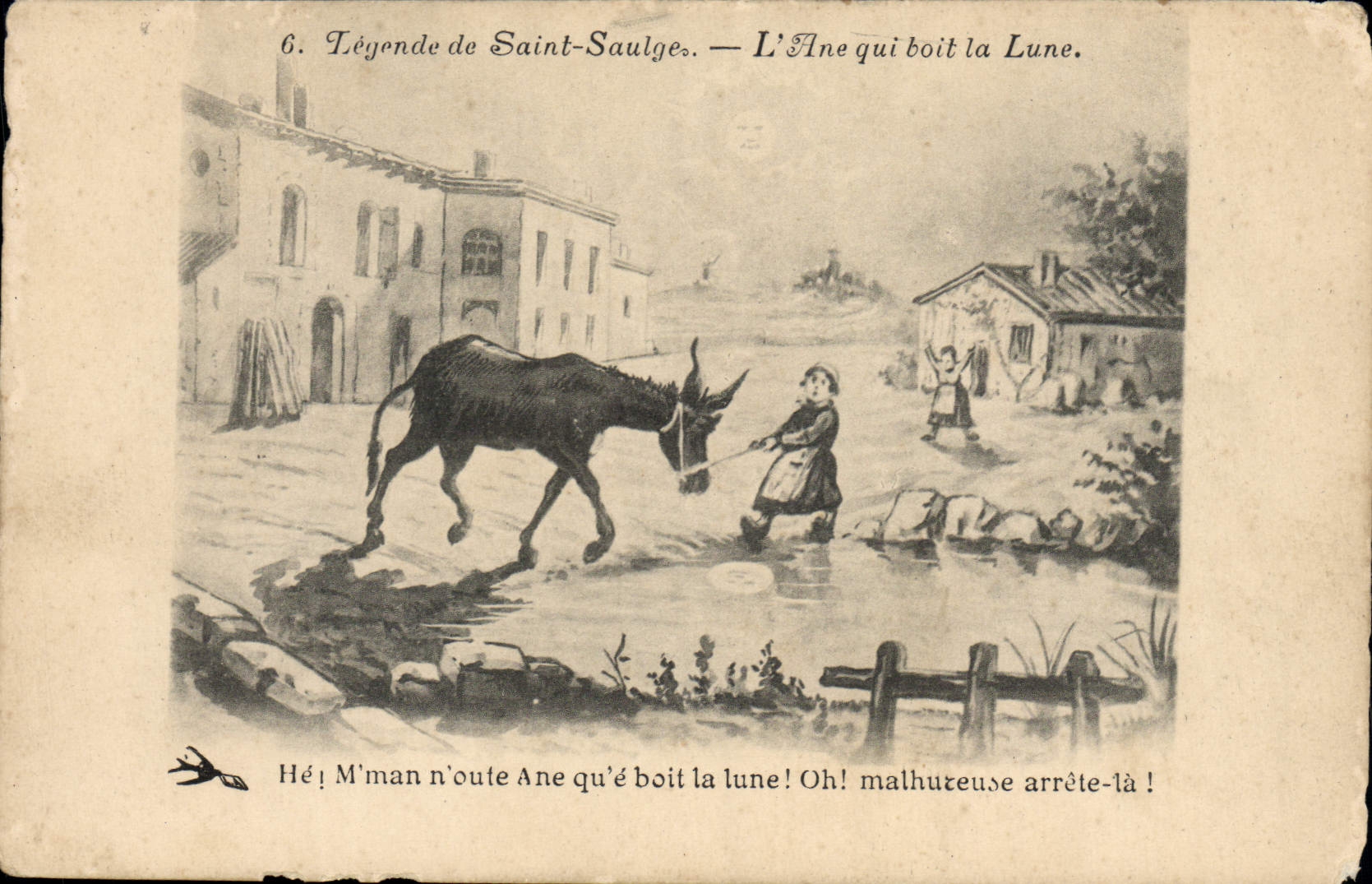Saint-Saulge — L'Âne qui boit la Lune — légende locale