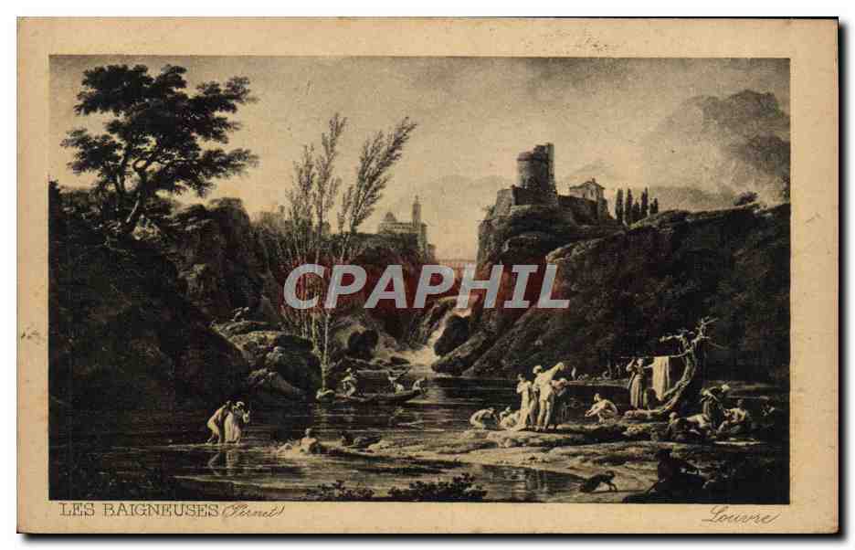 CPA Les Baigneuses Louvre Vernet