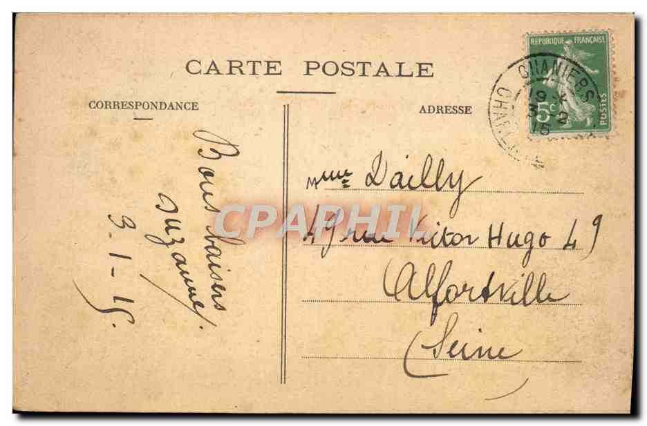 CPA La Causette — Verso