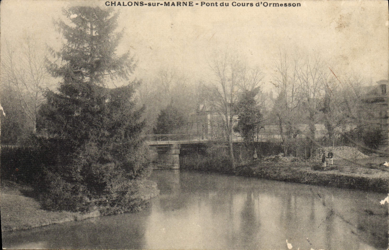 CPA Chalons Sur Marne Pont du Cours d'Ormesson 