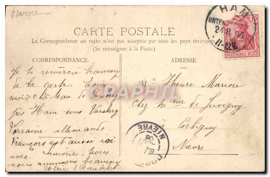 CPA Chalons Sur Marne Pont du Cours d'Ormesson  — Rückseite