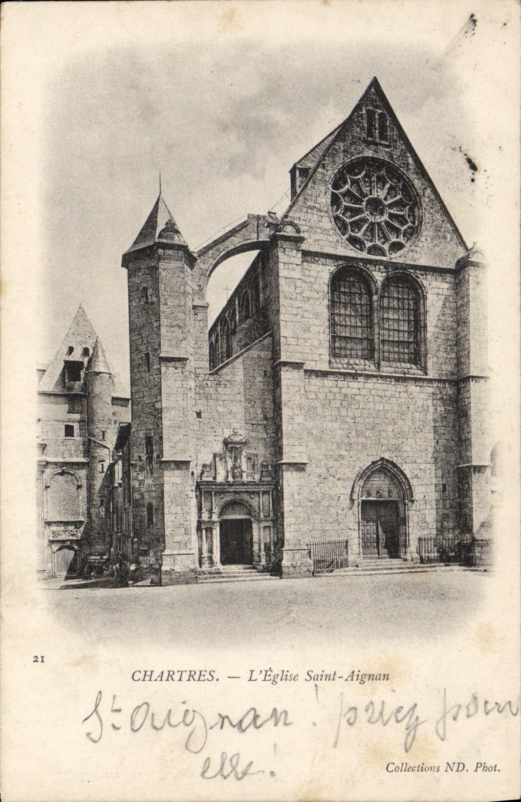 CPA Chartres L'Eglise Saint Aignan