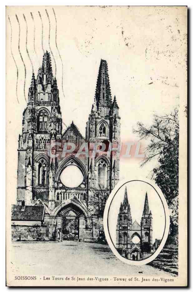 CPA Soissons Les Tours de St Jean des Vignes