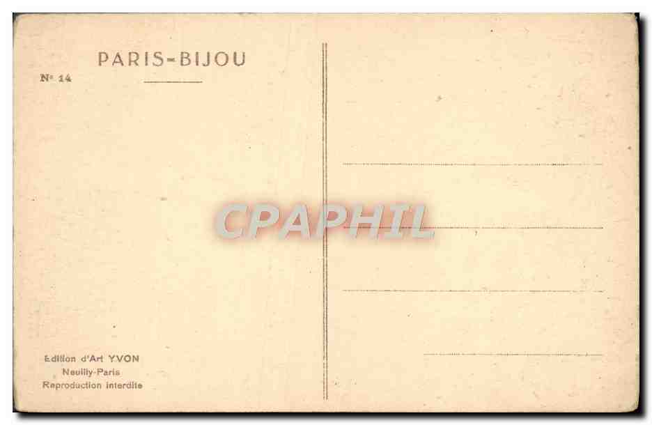 CPA Paris Cathedrale Notre Dame — Verso