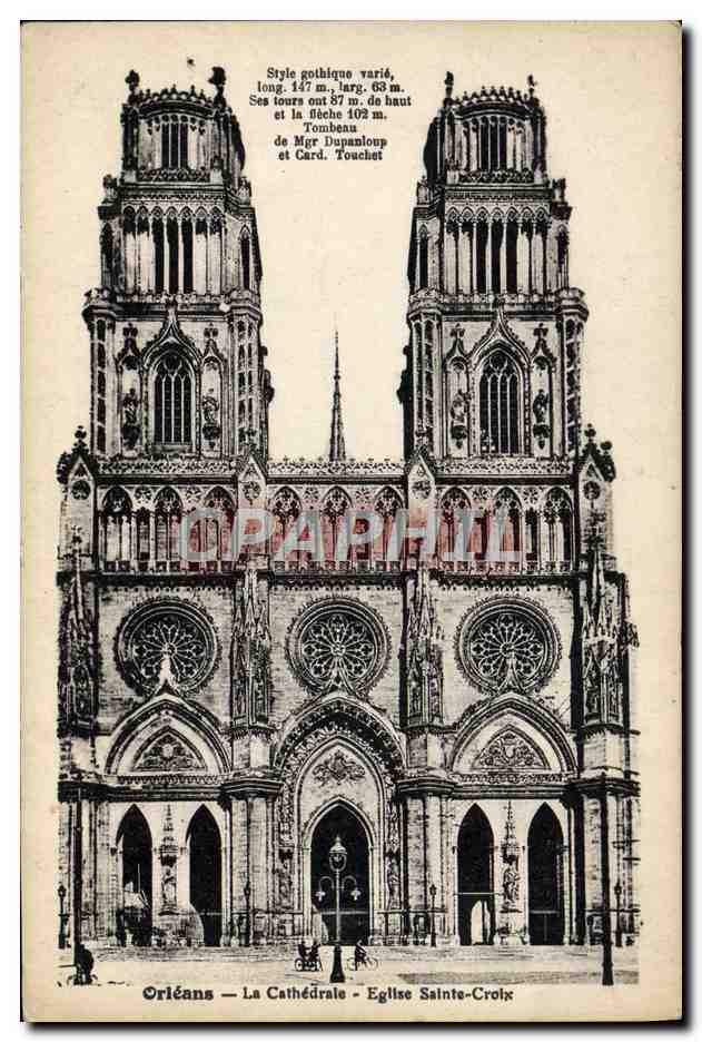 CPA Orleans La Cathedrale Eglise Sainte Croix
