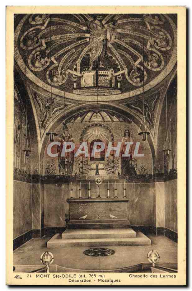 Mont Ste-Odile — Chapelle des Larmes — Décoration Mosaïques — Éditeur : Arts Photomécaniques de Strasbourg
