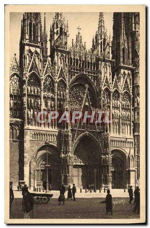 CPA Rouen Facade De La Cathedrale