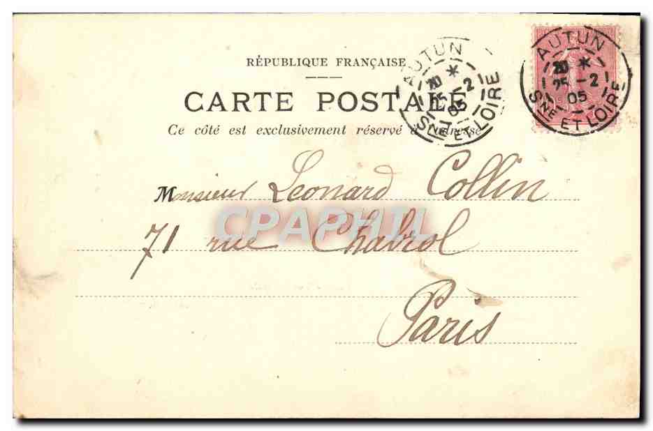 CPA Autun Vue Generale — Rückseite