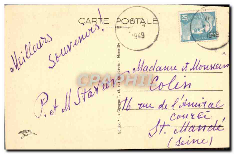 CPA Villeneuve Les Avignon Les tours jumelles du Fort Saint Andre  — Verso