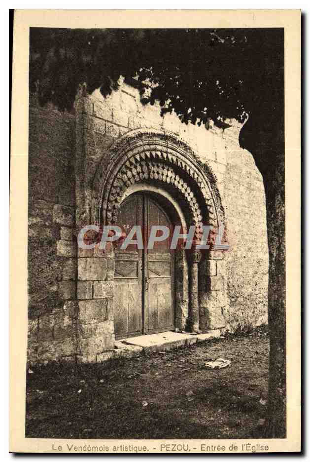 Pezou - Entrée de l'Église — Le Vendômois artistique, éditeur PEZOU