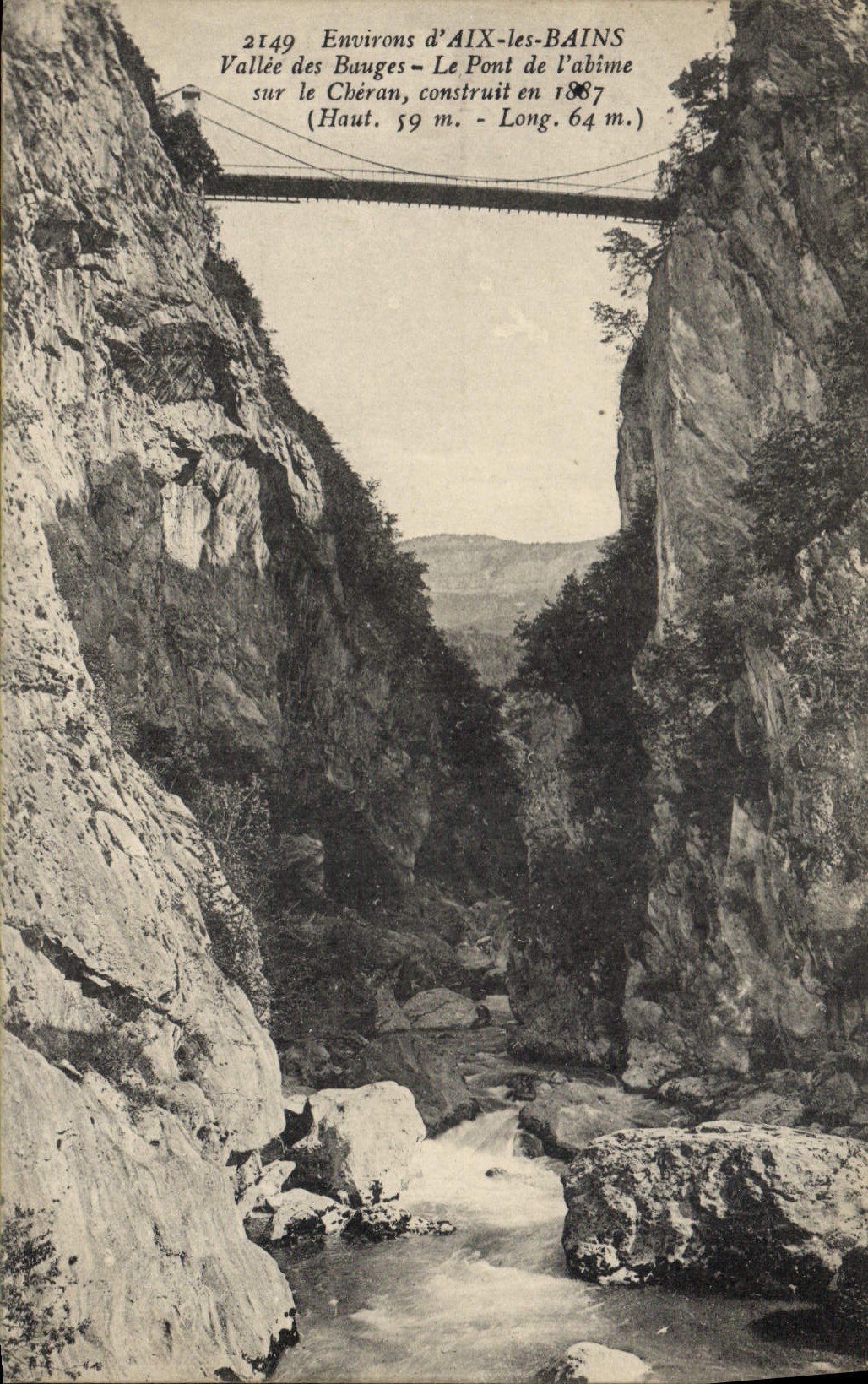 CPA Environs D'Aix Les Bains Vallee Des Bauges Le Pont De I'Abime sur le Cheran