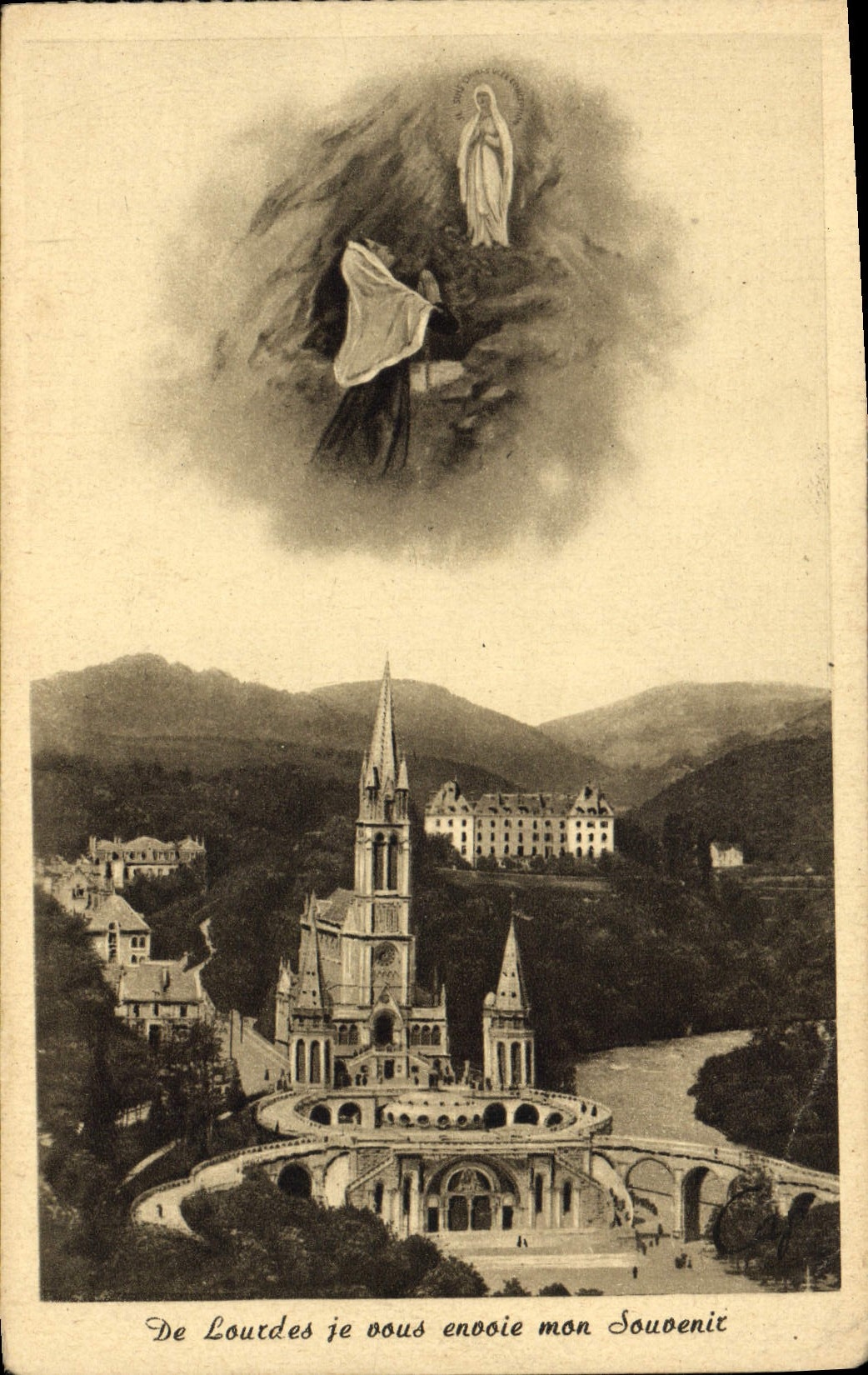 CPA Lourdes Je Vous Envoie mon souvenir