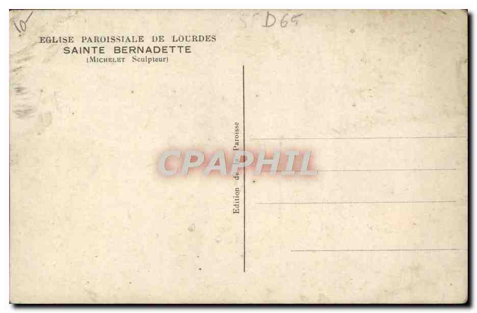 CPM Eglise Paroissiale De Lourdes Sainte Bernadette — Verso