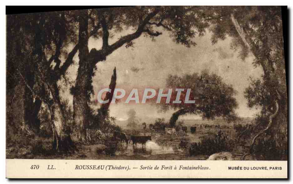 CPA Rousseau Sortie De Foret A Fontainbleau Musee du Louvre Paris