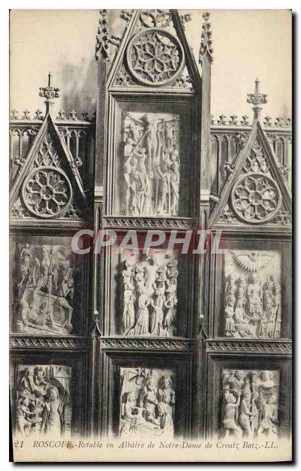 CPA Roscoff Retable En Albatre De Notre Dame De Croatz Batz