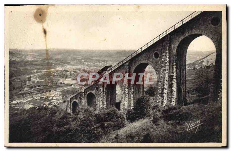 CPA Lourdes Funiculaire Du Pic Du Jer Le Viaduc