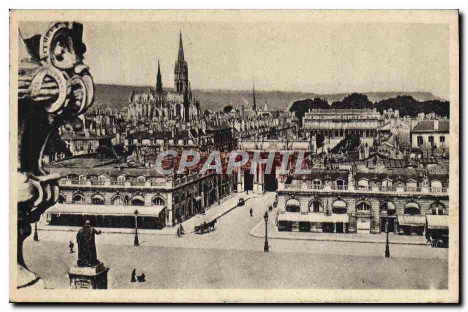 CPA Nancy L'Arc De Triomphe La Basilique Saint Epvre Et Le palais du gouvernement Vue prise de la terrasse de l'hotel 