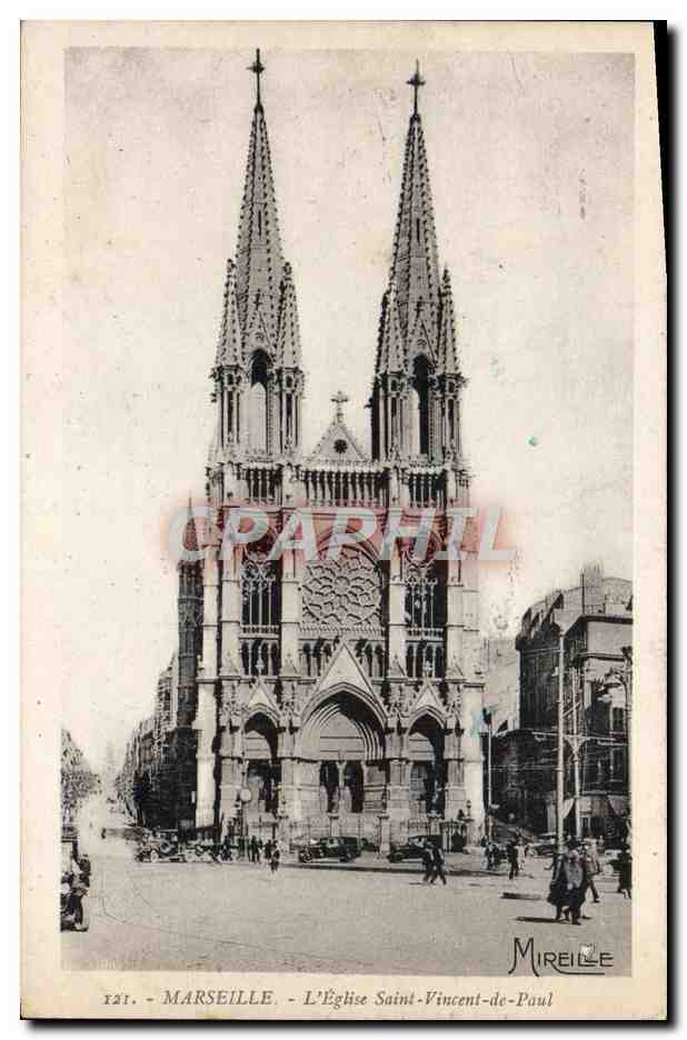 CPA Marseille L'Eglise Saint Vincent De Paul