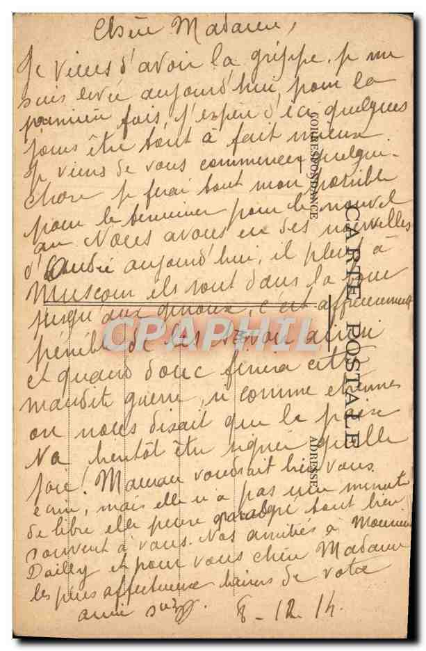CPA Galants Propos Baldero — Rückseite