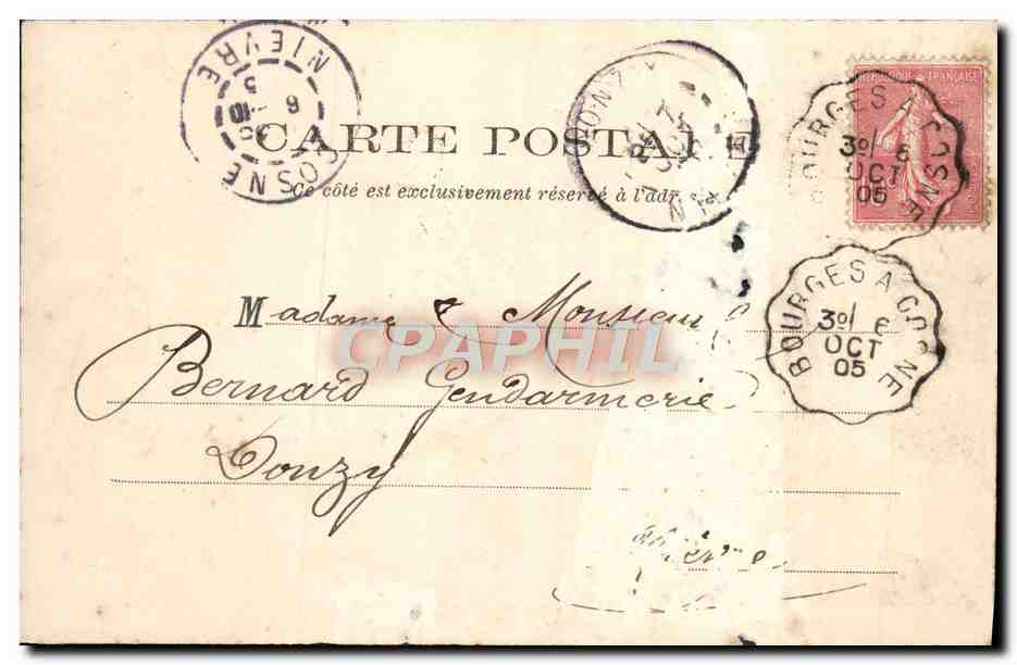 CPA Bourges La Gare Tramway Byrrh — Rückseite