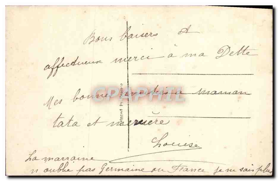 CPA Fantaisie Enfant Bonnes Caresses — Rückseite
