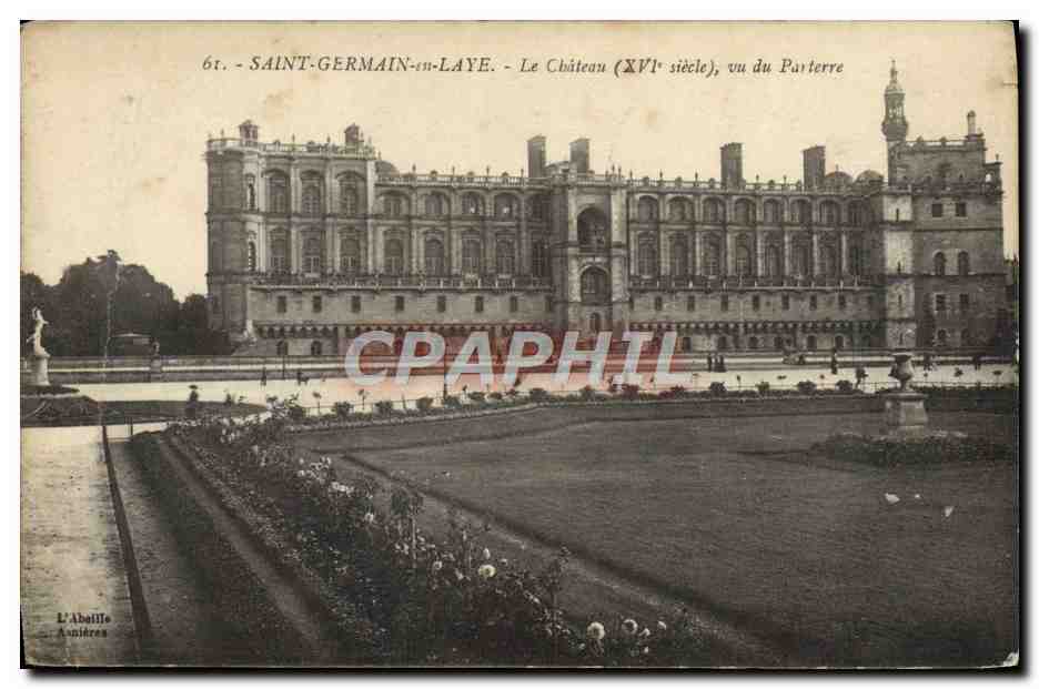 CPA Saint Germain en Laye Le Chateau Vu Du Parterre