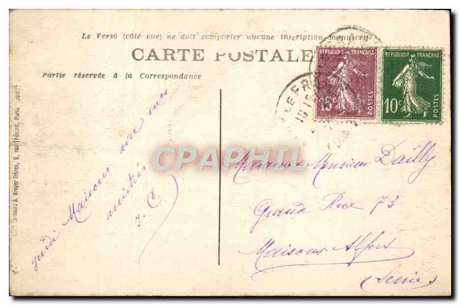 Ancy-le-Franc — Le Château, vue prise dans l'île — Rückseite