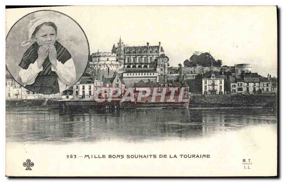 CPA Mille Bons Souhaits De La Touraine
