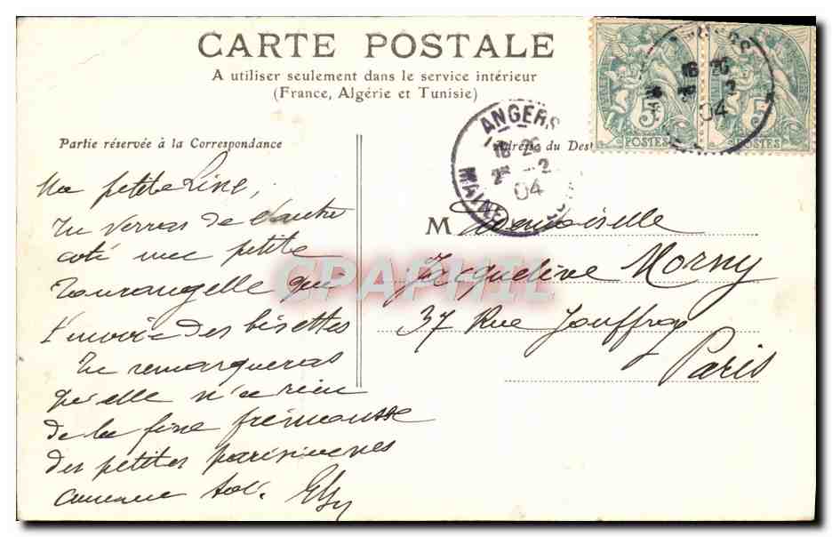 CPA Mille Bons Souhaits De La Touraine — Rückseite