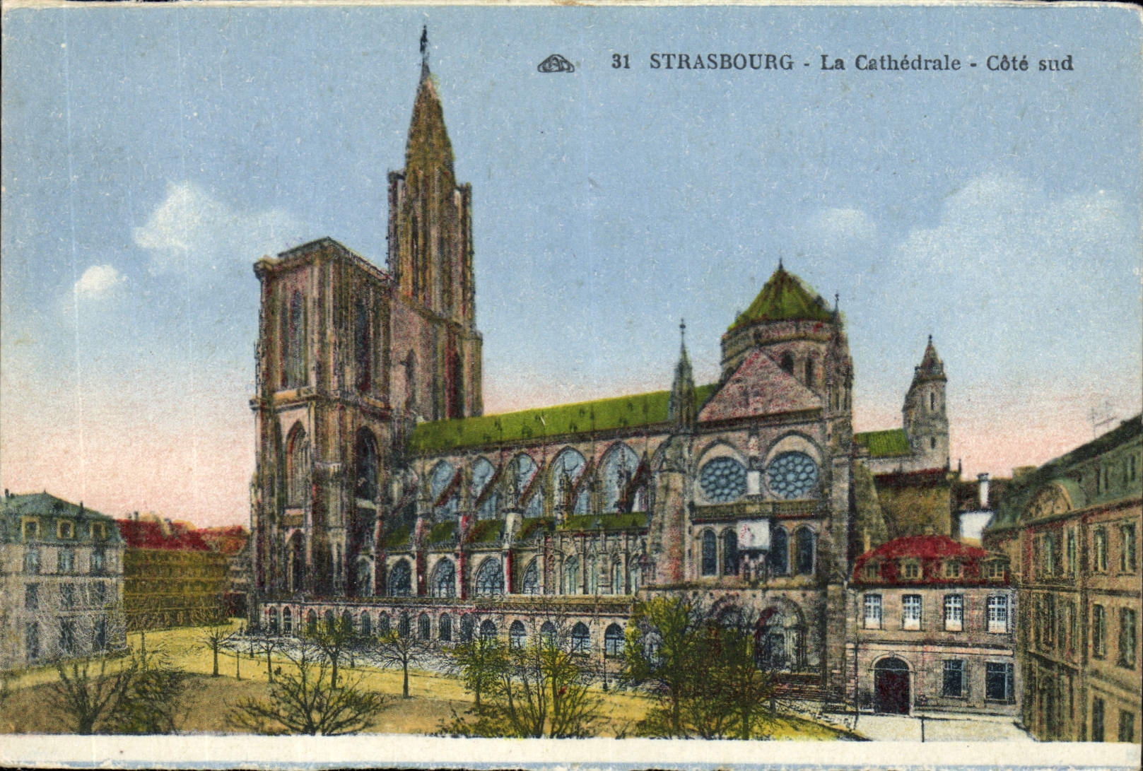 CPA Strasbourg La Cathedrale Cote Sud