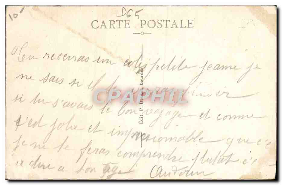CPA Lourdes La Vierge Couronnee — Verso
